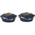 thumbnail image 1 of Casserole set For Kitchen | Inner Stainless Steel Casserole | Keeps Food hot & Fresh Chapati, Roti, Biryani | Christmas Gift | Kitchen Item Set of 2 (2000 ml Each) Blue, 1 of 6