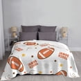 thumbnail image 6 of XMXT Flannel Throw Blanket for Couch, Cartoon Rugby Ball Bed Sofa Decor Blankets for Home Bedroom, 50 x 40 inches, 6 of 9