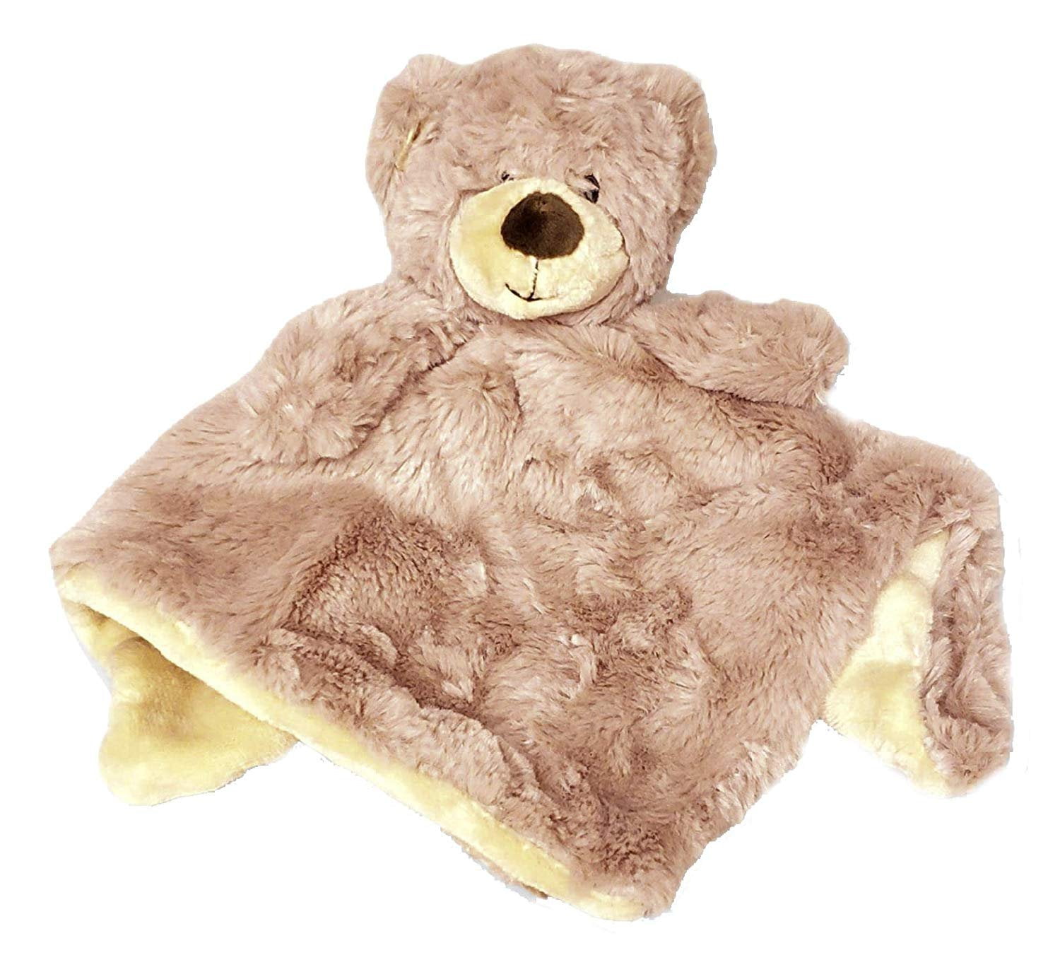 Apricot Lamb Luxury Snuggle Plush Teddy Bear Infant Stuffed Animals Security Blanket Nursery Character Blanket Yellow Teddy Bear, 14 Inches
