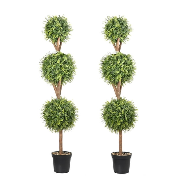 Topiary Artificial Tree,Fake Trees for Outdoor and Indoor,Faux Boxwood