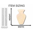 thumbnail image 2 of Unfinished Wood Vase Shape - Craft- up to 46" DIY 10" / 1/8", 2 of 3