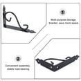 thumbnail image 2 of STRANDCHIC 2Pcs Shelf Bracket Utility Iron Black Wall Mount Living Room, 2 of 6
