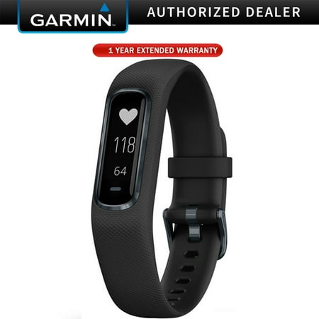 Garmin Vivosmart 4 Black with Midnight Hardware (S/M) (010-01995-10) with 1 Year Extended