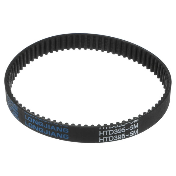 HTD5M-395 Rubber Timing Belt 77 Teeth Closed Loop Pulley Timing Belt 15mm Width, 395mm Pitch Length