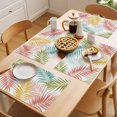 thumbnail image 5 of Watercolor Palm Leaves Placemats Set of 12 Summer Tropical Botanical Bohemia Place Mats Indoor Wipeable Table Mats Washable Cloth Dining Table Placemats for Kitchen Holiday Party Decor 13x19 Inch, 5 of 9