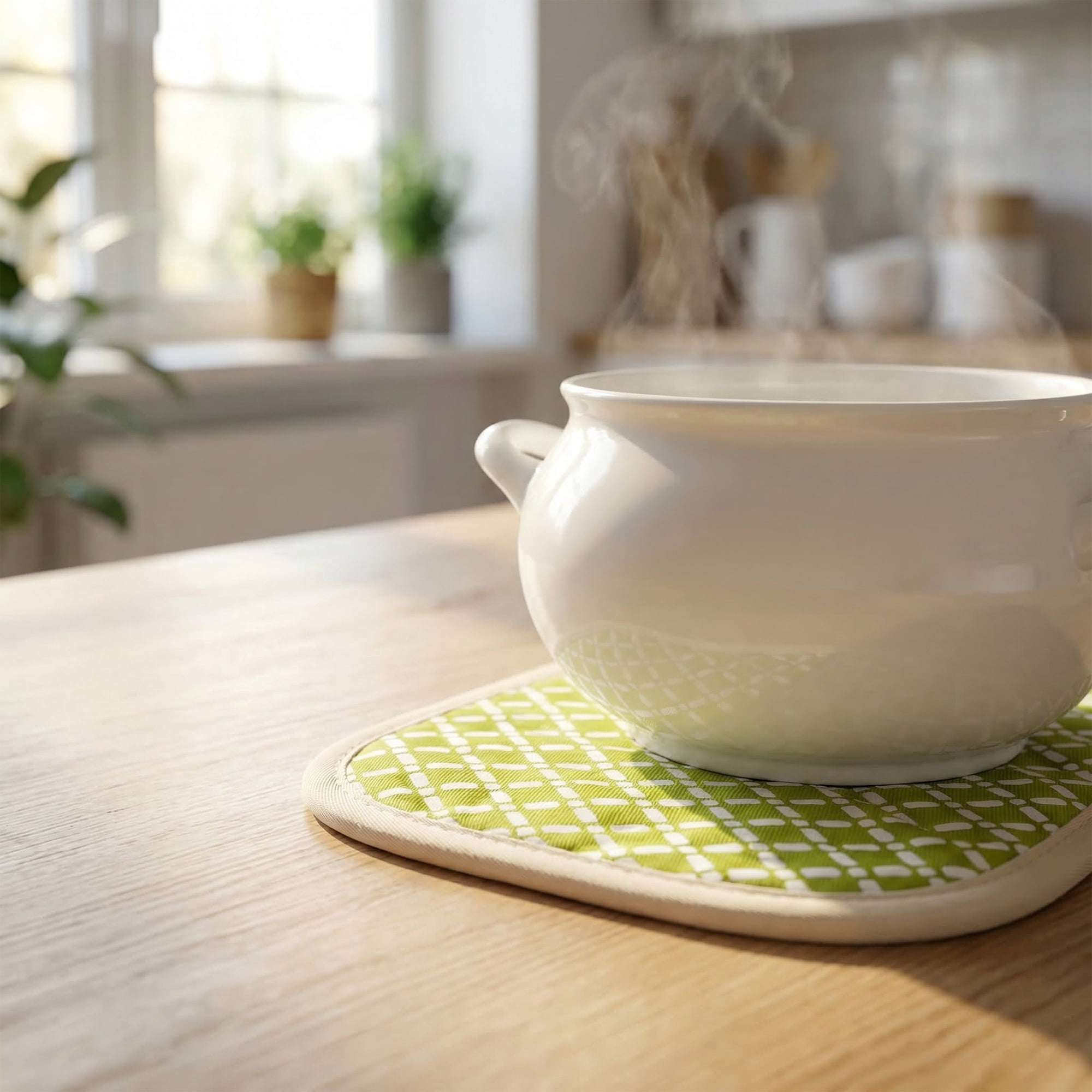 Unique Bargains Pot Holders Heat Resistant Trivets Non Slip Hot Pads Matcha Matcha