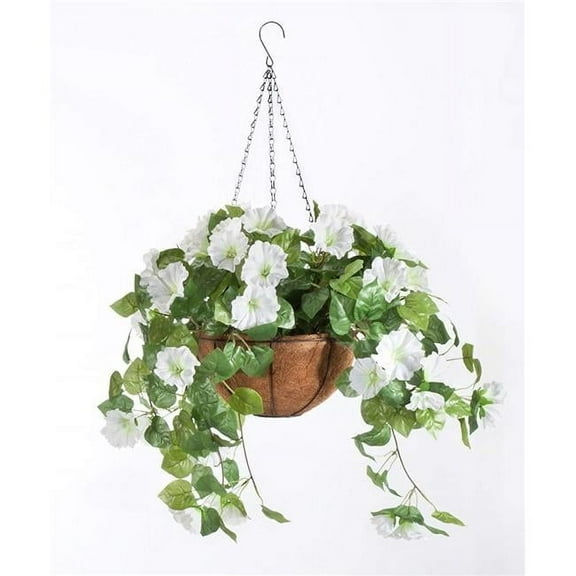ATT SOUTHERN Hanging Basket With Saucer, Light Terra Cotta Plastic, 10-In.
