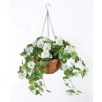 ATT SOUTHERN Hanging Basket With Saucer, Light Terra Cotta Plastic, 10-In.