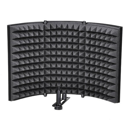Yescom Studio Microphone Isolation Shield Acoustic Foam Panel Soundproof Filter Recording Panel Stand