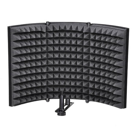 Yescom Studio Microphone Isolation Shield Acoustic Foam Panel Soundproof Filter Recording Panel Stand (Best Flooring For Recording Studio)