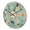thumbnail image 3 of Designart 'Jasmine White Flowers On Bright Blue' Mid-Century Modern Wood Wall Clock, 3 of 5