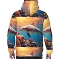 thumbnail image 7 of Naloa Underwater Plant Dolphin Men's Casual Hooded Collar Drawstring Hoodies Pullover Sweatshirts Casual Long Sleeve Shirts-4X-Large, 7 of 7