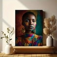 thumbnail image 6 of Vibrant Tribal Face African Woman Portrait Canvas Print, Decor for Living Room, Office, Cafe, Hallway, 6 of 8