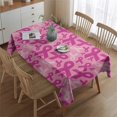 thumbnail image 2 of Pink Breast Cancer Rectangle Tablecloth 60"x84",Waterproof Polyester Rectangle Table Cloth, Wipeable Spillproof Polyester Tablecloth for Dining, Camping, Indoor and Outdoor, 2 of 5