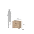 thumbnail image 5 of Tvilum Sofia 3 Drawer Dresser for Adults, Jackson Hickory, 5 of 16