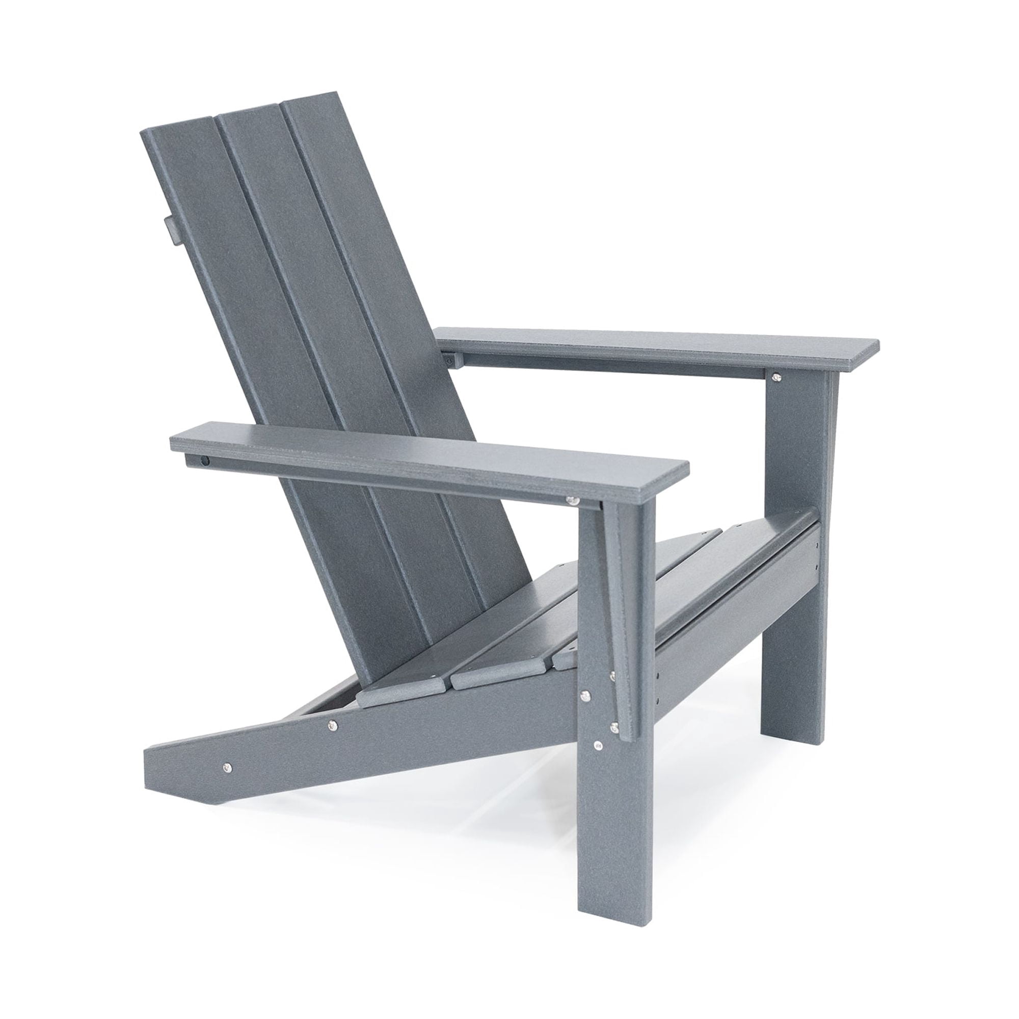 LuXeo Arcadia Gray HDPE Outdoor Adirondack Chair (Set of 2)