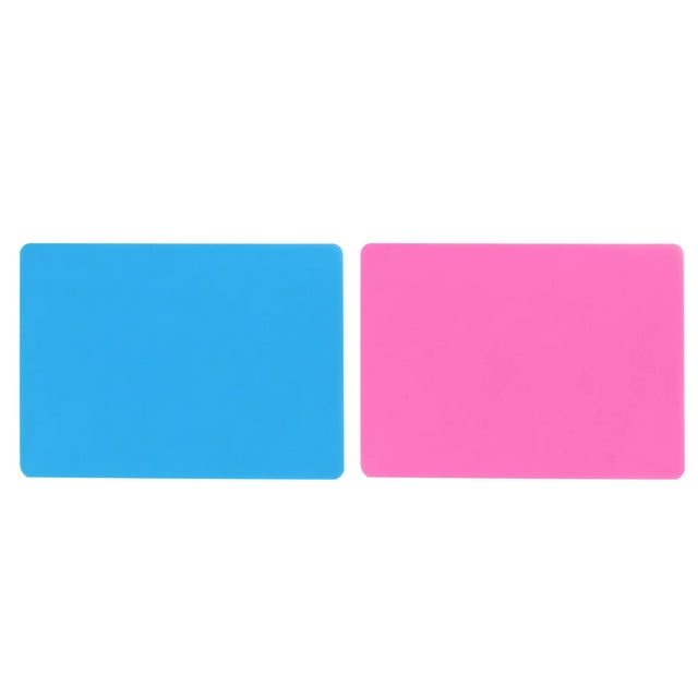 TIELUTT 2 Pcs Extra Large Silicone Sheet for Crafts Jewelry Casting Moulds Mat Silicone Placemat Plate Mats Clear Small Dining Table round Set Woven Charger Plates Teal Table Mats round Table Mat