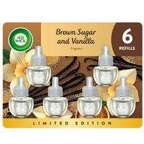 Air Wick Plug-In Scented Oil Air Freshener Warmer Refills, Brown Sugar and Vanilla, 6 Count