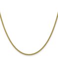 thumbnail image 3 of 14k Or Jaune 20 Pouces 2mm 3 Fils Chaîne Collier Pendentif Spiga, 3 of 9
