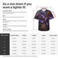 thumbnail image 3 of KLL Men's Hawaiian Shirt Short Sleeve Button Down Beach Shirts-Ornate Purple Floral Vase, 3 of 5