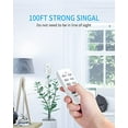 thumbnail image 4 of Syantek Remote Control Outlet Wireless Light Switch for Household Appliances, Expandable Remote Light Switch Kit, Up to 100 ft Range, FCC Certified, ETL Listed, White (5 Outlets + 2 Remotes), 4 of 6