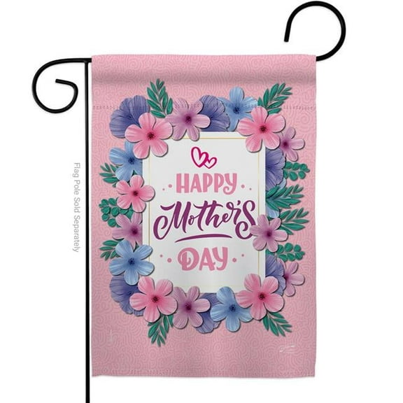Angeleno Heritage G135178-BO Pink Mother Day Family 13 x 18.5 in. Double-Sided Decorative Vertical Garden Flags for House Decoration Banner Yard Gift