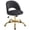 Black, variant on Ktaxon Office Desk Chair Adjustable Teddy Velvet Computer Task Chair Small Rolling Vanity Stool with Wheels for Study Make-up White