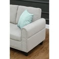 thumbnail image 6 of Leumius 98" L Shaped Sectional Couch,Modern Oversized Modular Sofa Couch with Storage Ottoman & Deep Seat,Sectional Couches for Living Room,Office,Light Gray, 6 of 8