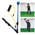 thumbnail image 3 of Entrenador telescópico de Swing de Golf, agarre de posición retráctil antideslizante, herramienta ra de gestos de oscilación extensible para m Azul Soledad Ayuda de entrenamiento de swing de golf, 3 of 10