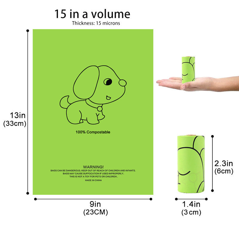 Degradable Paw Print Pet Poop Bag, Doggie Poop Bags, Dog Waste Bags