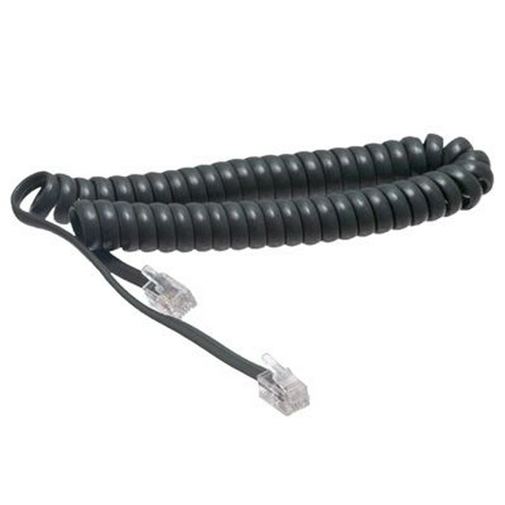 ECore Cables Cisco Gray Coiled Telephone Handset Cord 6 Foot Short