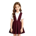 thumbnail image 2 of Girls Uniform Dress Set Pleated Jumper Casual Skirt Set for Kids Teens, 2 of 6