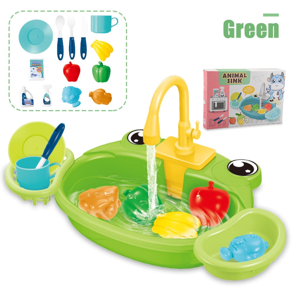 CSCHome Kids Simulation Dishwashing Station Set,Electric Circulation