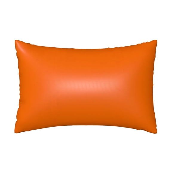 Satin Pillowcase for Hair and Skin Burnt Orange Solid Color Silk Pillow Cover with Zipper Pillow Cases, Cooling (20x30 Inches)