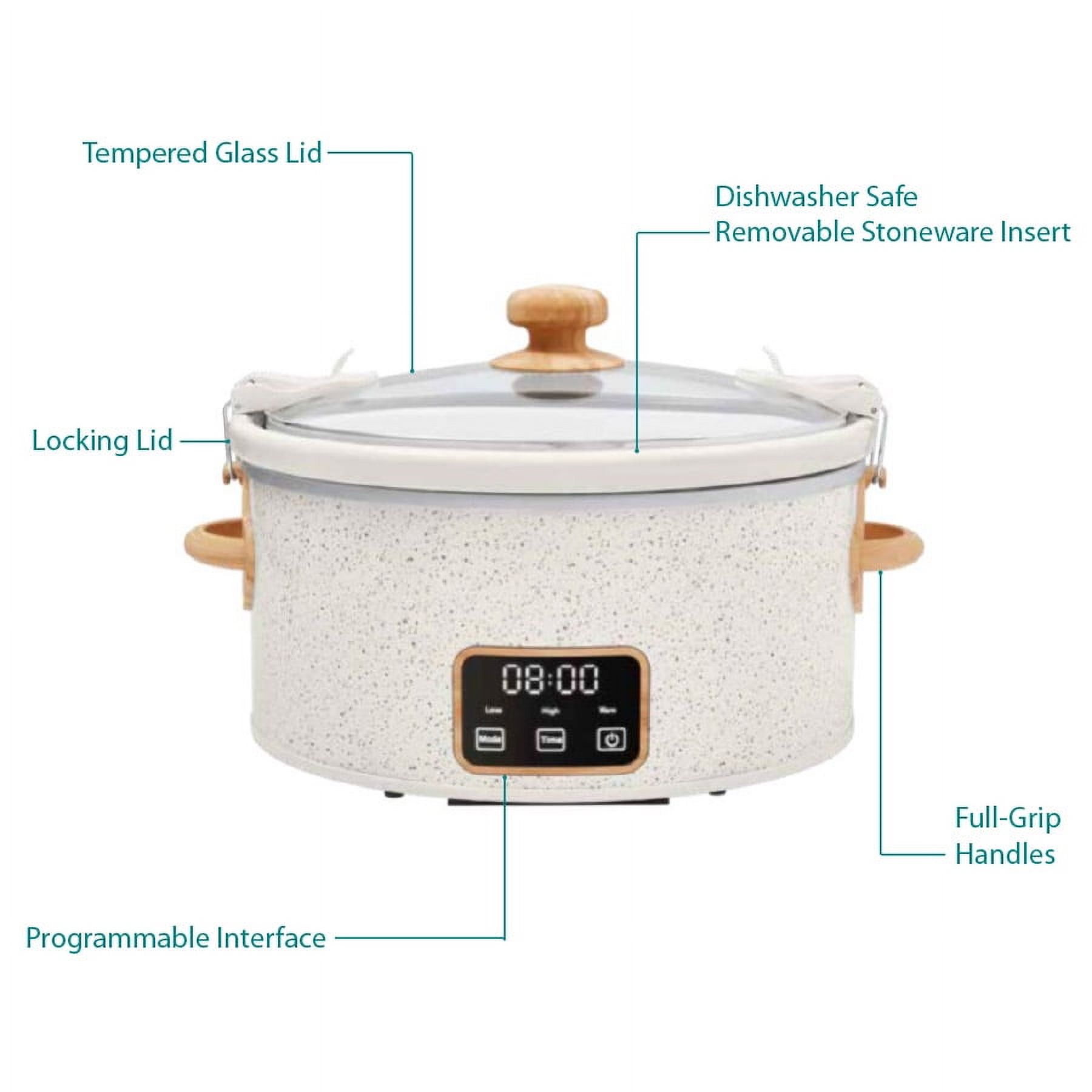 The Pioneer Woman 6-Quart Slow Cooker, Linen Speckle photo 3