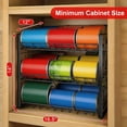 thumbnail image 2 of Organizador apilable de 3 niveles para despensa, soporte ajustable para latas de alimentos enlatados, sopa, bebidas de soda, dispensador de latas con niveles para clóset de cocina, 2 of 4
