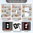 thumbnail image 3 of Yayeee Blank Wall Plate Cover 1-Gang 4.5"x2.7" Home Unused Decorative Outlet, Orange Snow Houses, 3 of 7