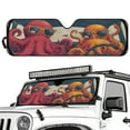 thumbnail image 2 of Uorisanigo Windshield Sun Shade Suitable for Jeep Wrangler JK JKU JL JLU 1997-2023 & Jeep Gladiator JT 2020-2023 16.5"x52.5" Funny Octopus Driving Front Window Sun Shade for Car Accessories, 2 of 7