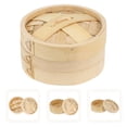 thumbnail image 2 of KAKOWELY 1 Set Kitchen Bamboo Food Steamer Premium Food Steamer Durable Food Steamer,5.71"X5.71"X3.74", 2 of 5