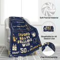 thumbnail image 2 of LHSHID 50th Birthday Gifts for Men 50th Birthday Gifts for Him 50 Year Old Birthday Gifts for Men 50th Blanket 50th Birthday Decorations for Men Gift for 50th Birthday Men Navy Blue Blanket 50x60in, 2 of 6