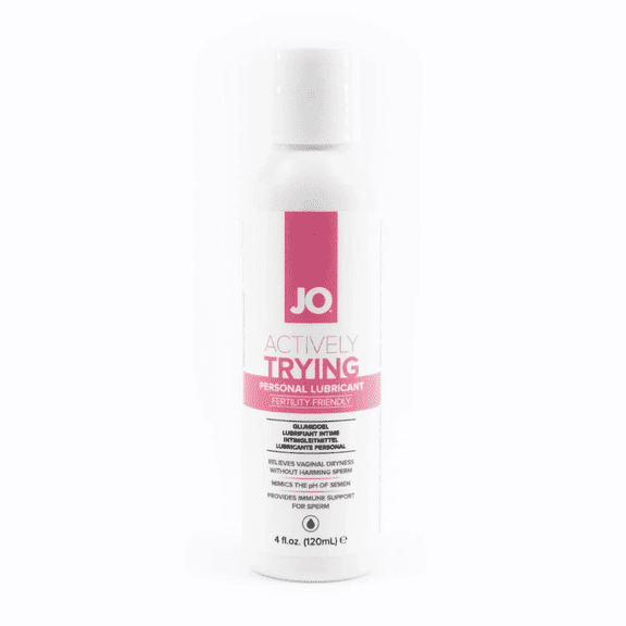 JO Actively Trying Fertility-Friendly Lubricant, Water-Based Lube for Women & Couples Trying to Conceive, 4 Oz