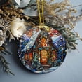 thumbnail image 1 of Christmas Acrylic Pendant Concave Textured Round Pendant Decoration, 1 of 6