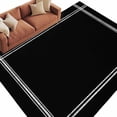 thumbnail image 2 of Pure Black Area Rug 5x7 FT, Non Slip Bedroom Throw Carpet, Simple Solid Color Washable Soft Floor Carpet Non-Shedding Rug for Dining Room Bedside Classroom Desk, 2 of 9