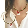 thumbnail image 5 of Pendant Necklace for Women Christmas Ornaments Ladies Necklace Santa Bell Necklace Party Necklace, 5 of 5