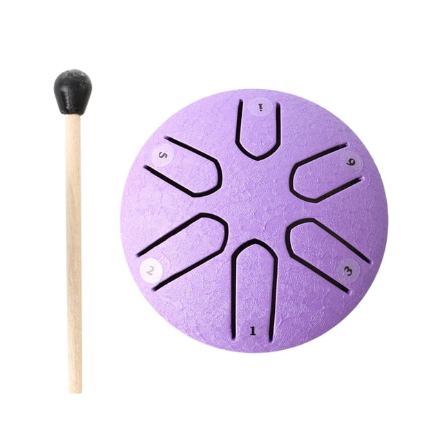 Steel Drum, Ethereal Drum Entertainment 6 notas 3 pulgadas Hand Pan Drumstick Violeta Yuyangstore lengua de tambor