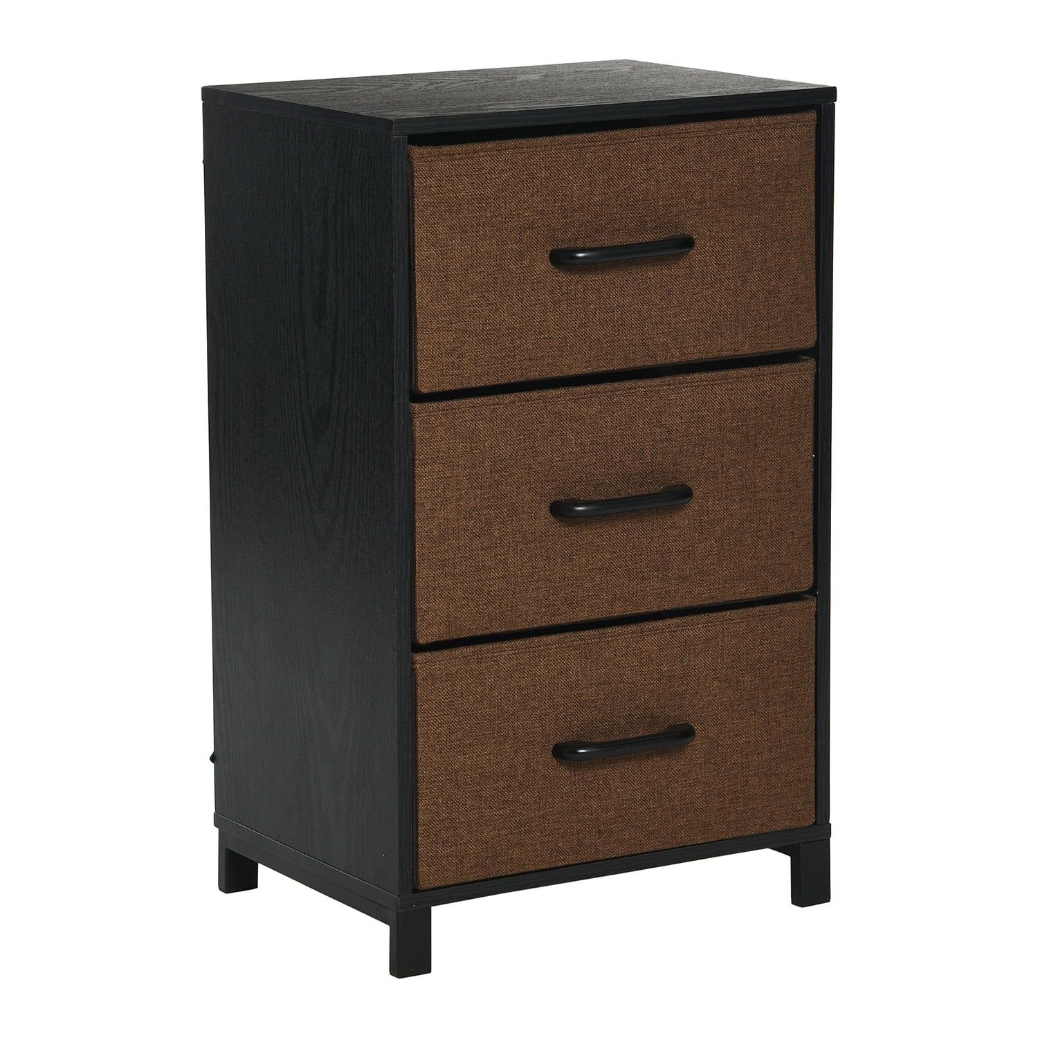 Household Essentials 3 Drawer Dresser, Narrow Storage Chest, Multi