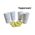 thumbnail image 1 of Set 4 pz Vasos Tupperware Caribe Mediano con Tapa Amarillo, 1 of 3