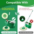 thumbnail image 6 of 3 Pack Microfiber Spin Mop Refills, Compatible with Libman Tornado System, Washable Replacement Heads for Hardwood Tile Laminate Floors, 6 of 8