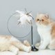 thumbnail image 5 of Juguetes para gatos Juguetes interactivos con plumas Ventosa para mascotas Juguetes para interiores MFZFUKR BST2002314, 5 of 5