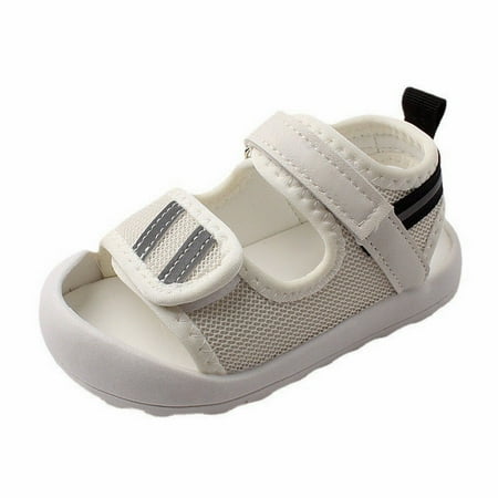

nsendm Female Sandal Toddler Girls Jelly Sandals Old Boys Baotou Sandals Walking Shoes Soft Sole Baby Sandals Female Wedding Shoes for Toddler Girls White 7.5
